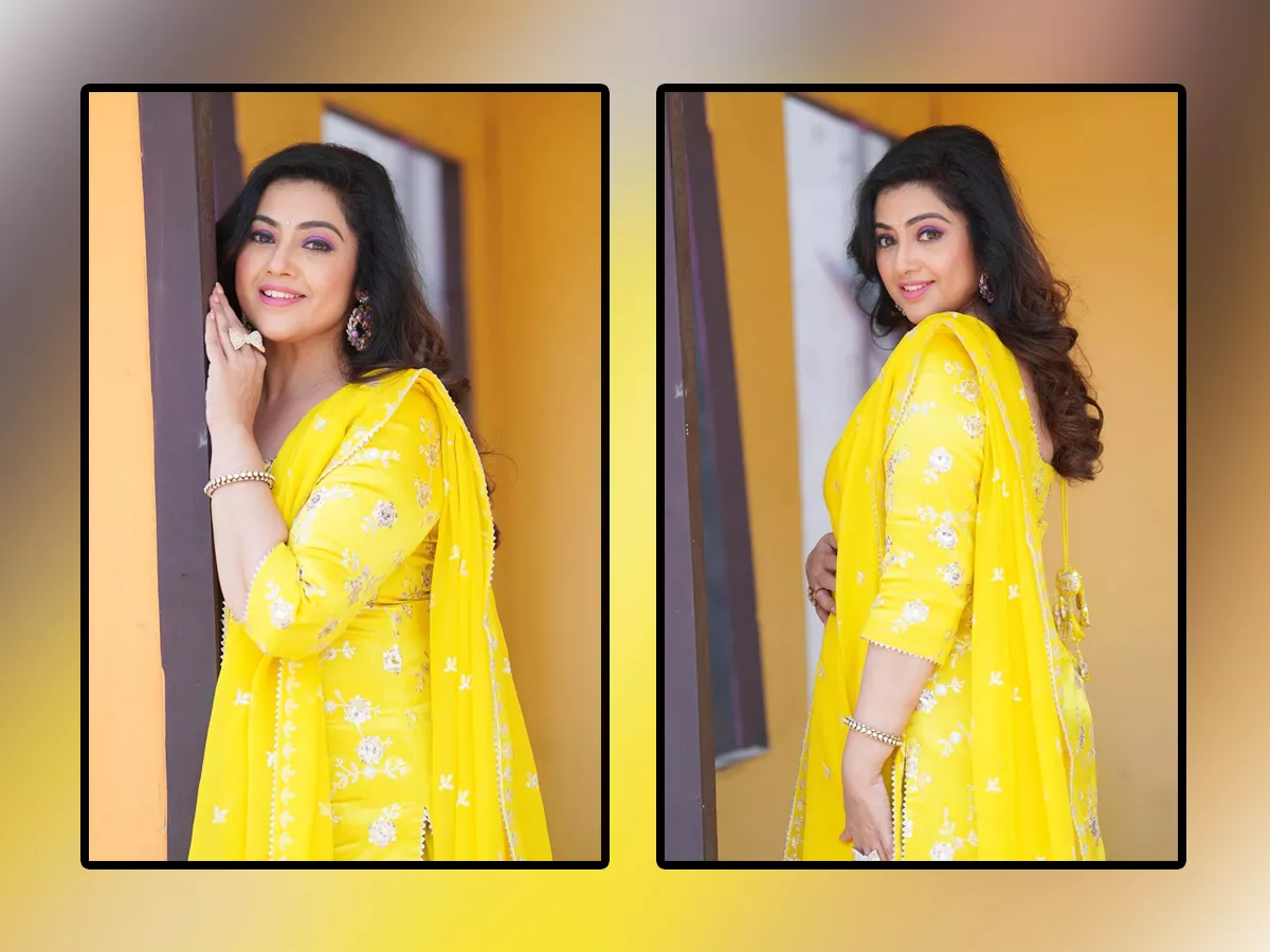 Actress Meena Durairaj Looks Amazing In Yellow Sharara